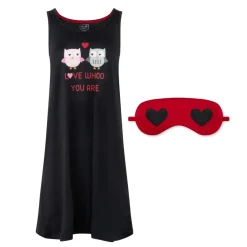 Butter Soft Chemise Sleep Gown with Eye Mask