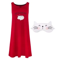 Butter Soft Chemise Sleep Gown with Eye Mask