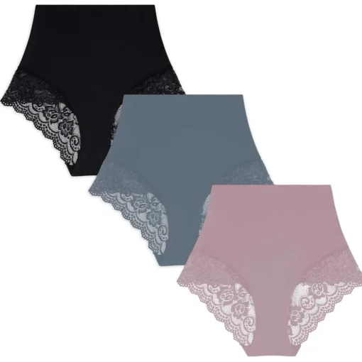 3 Pack High Waist Light Tummy Control Panties
