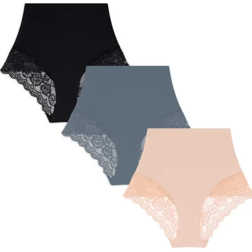 3 Pack High Waist Light Tummy Control Panties