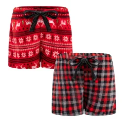 2-Pack Plush Fleece Pajama Shorts
