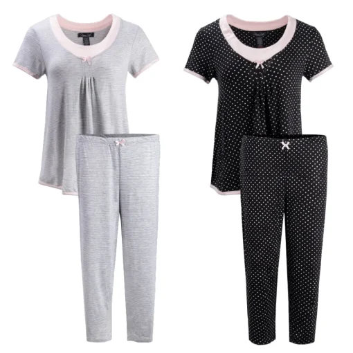 2 Pack Rayon Spandex Capri Set