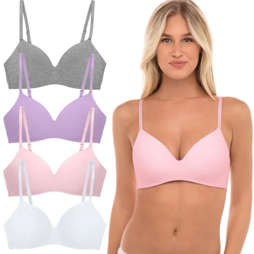 Soft Foam Wireless T-Shirt Bra - 4 Pack