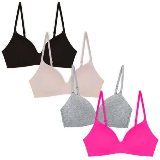 Soft Foam Wireless T-Shirt Bra - 4 Pack