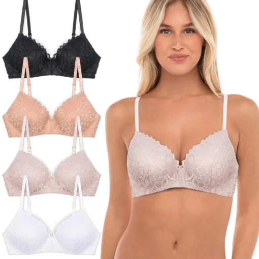 Soft Foam Wireless T-Shirt Bra - 4 Pack