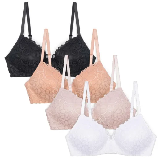 Soft Foam Wireless T-Shirt Bra - 4 Pack